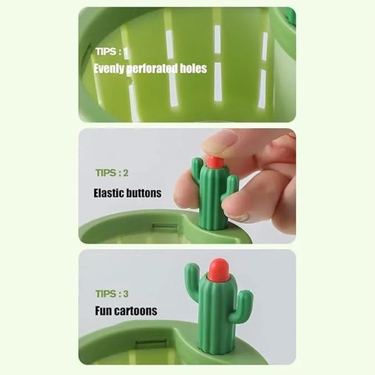 2 pcs Pemium Creative Cactus Design Sink Filter Basket | Multifunctional Kitchen Drain Net Strainer for Food Waste