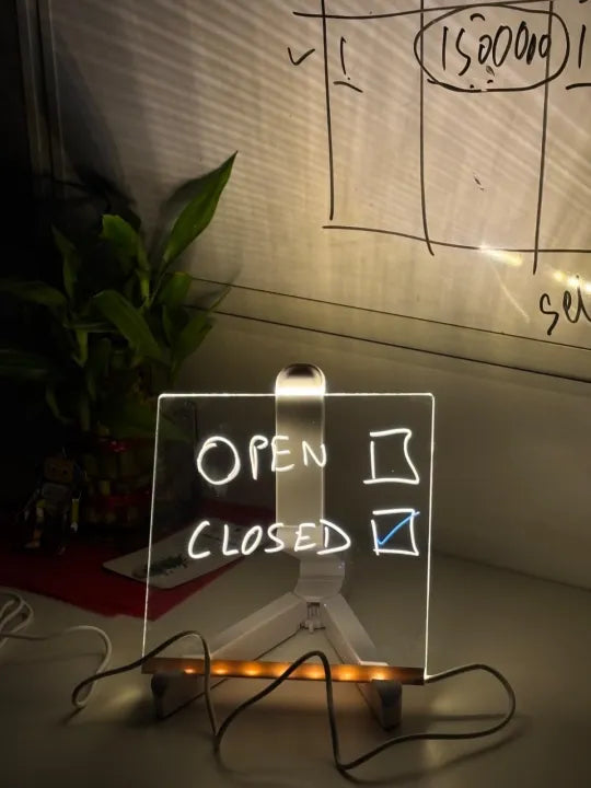 Acrylic LED Board With Colorful Night Light & 7 Neon Pens