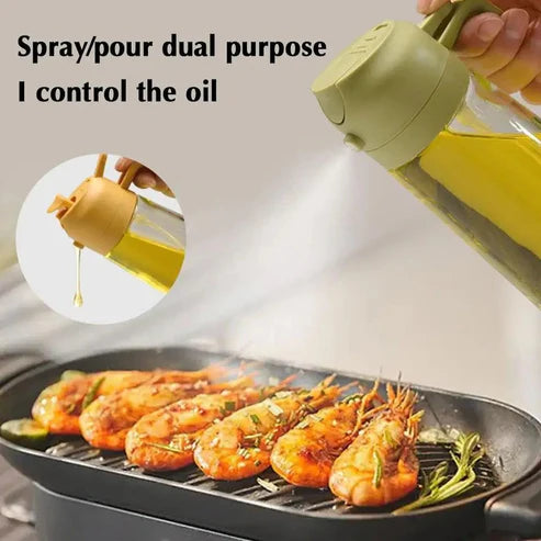 2 in 1 Leakproof Oil Dispenser Bottle for kitchen (500ML)