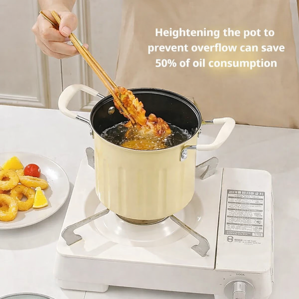 3 Litre Deep Frying Pot With Strainer (Free Delivery)
