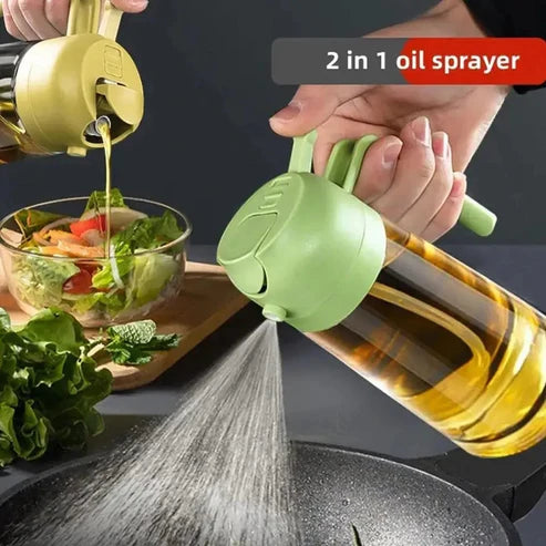 2 in 1 Leakproof Oil Dispenser Bottle for kitchen (500ML)