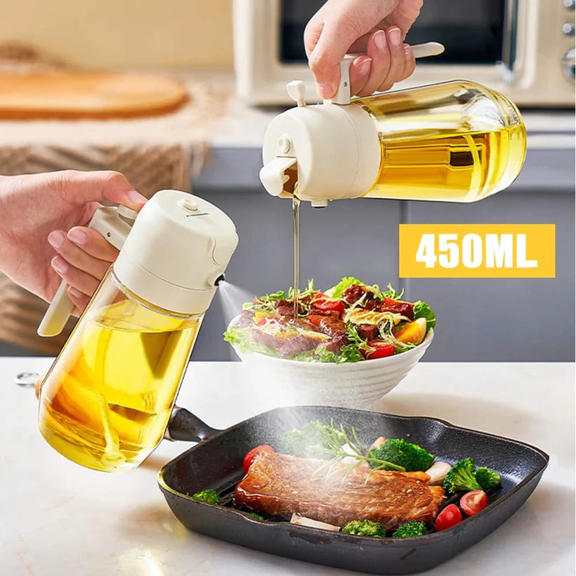 2 in 1 Leakproof Oil Dispenser Bottle for kitchen (500ML)