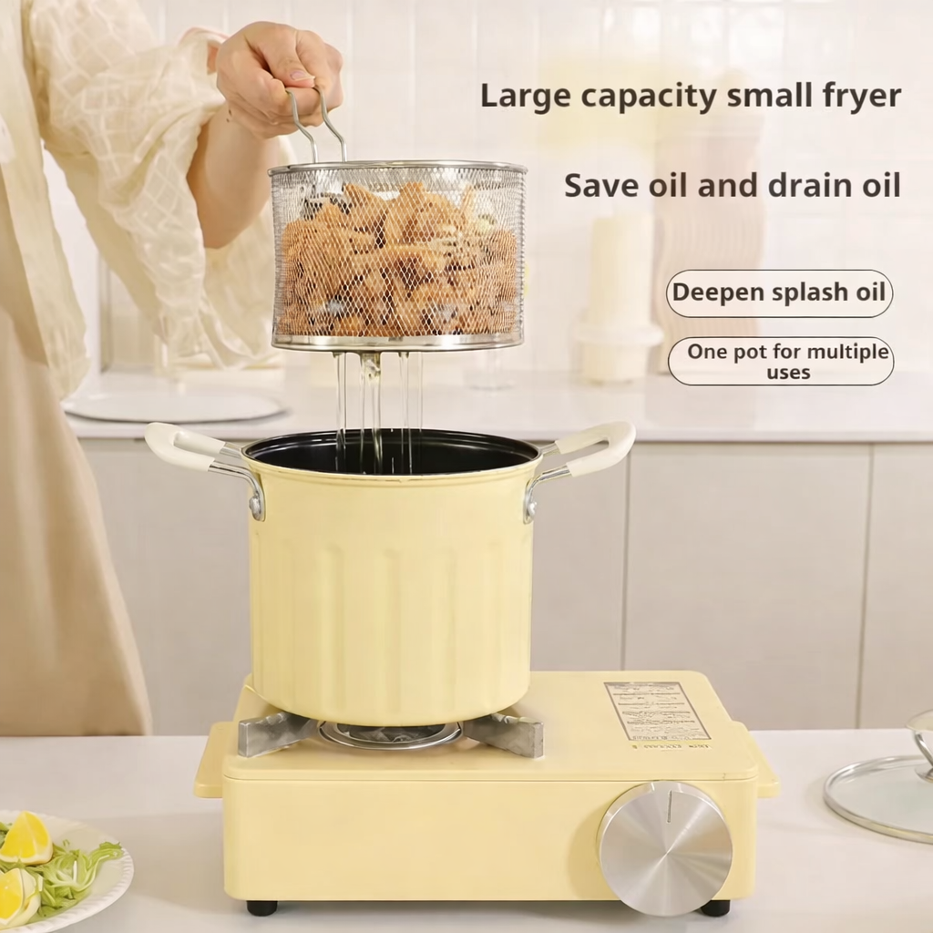 3 Litre Deep Frying Pot With Strainer (Free Delivery)