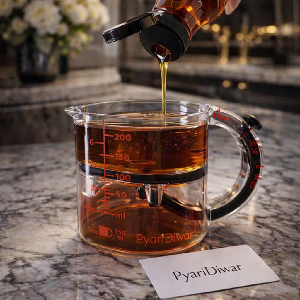 Luxury Precision Kitchen Measuring Cup with Dual Chamber Liquid Separator