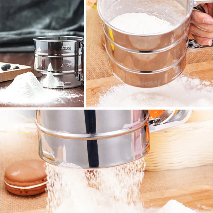 Stainless steel flour sifter strainer