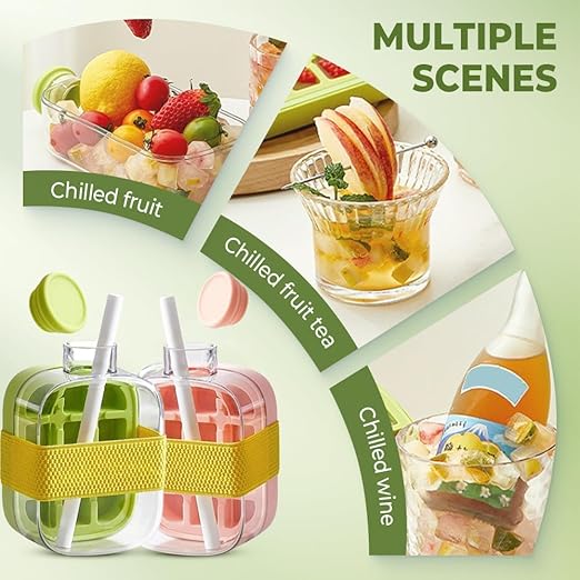 2 in 1 Ice Maker Ice Cube Bottle Size - 500ML