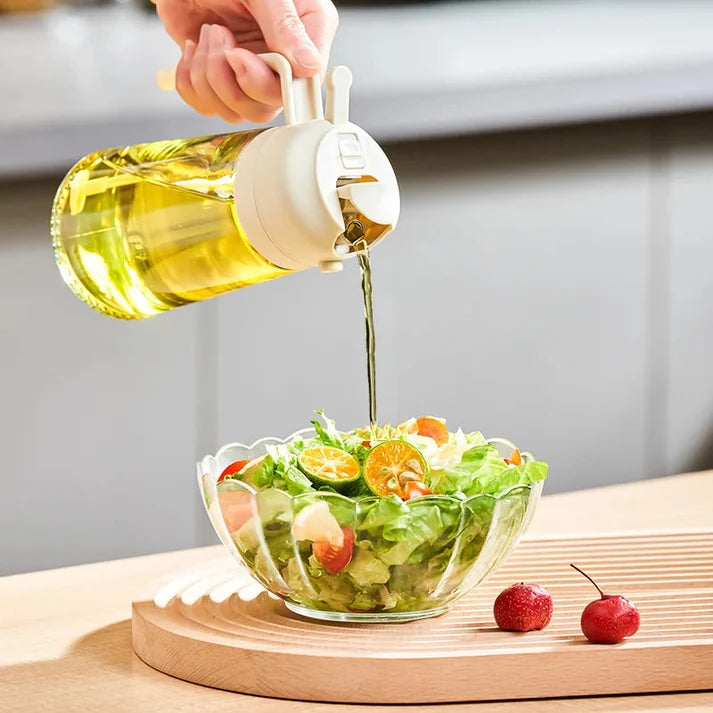 2 in 1 Leakproof Oil Dispenser Bottle for kitchen (500ML)