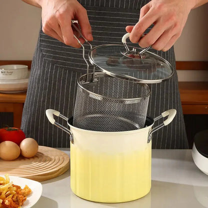 3 Litre Deep Frying Pot With Strainer (Free Delivery)