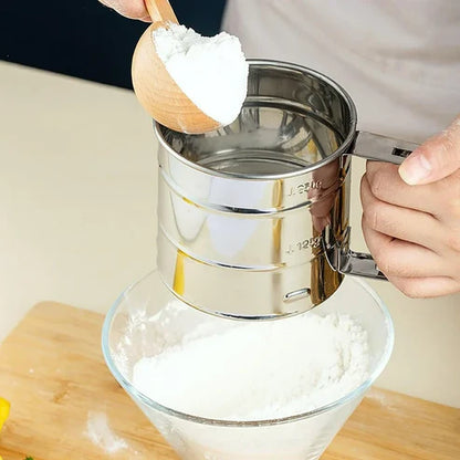 Stainless steel flour sifter strainer