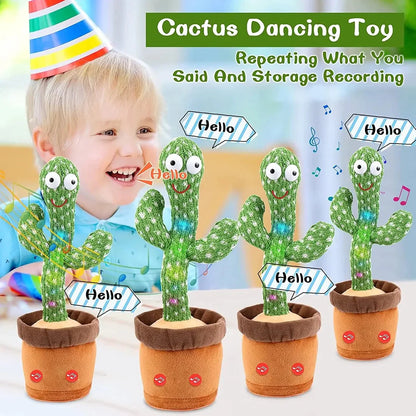Premium Dancing Talking Cactus Toy With Cap and Muffler