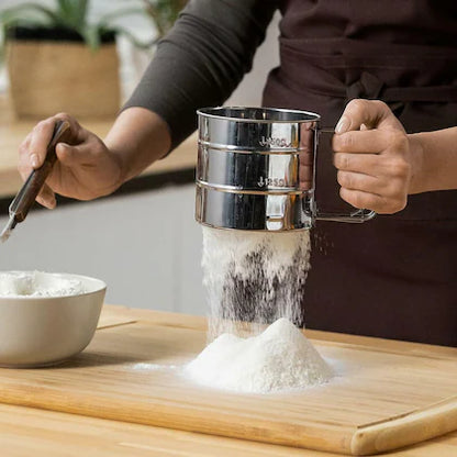 Stainless steel flour sifter strainer